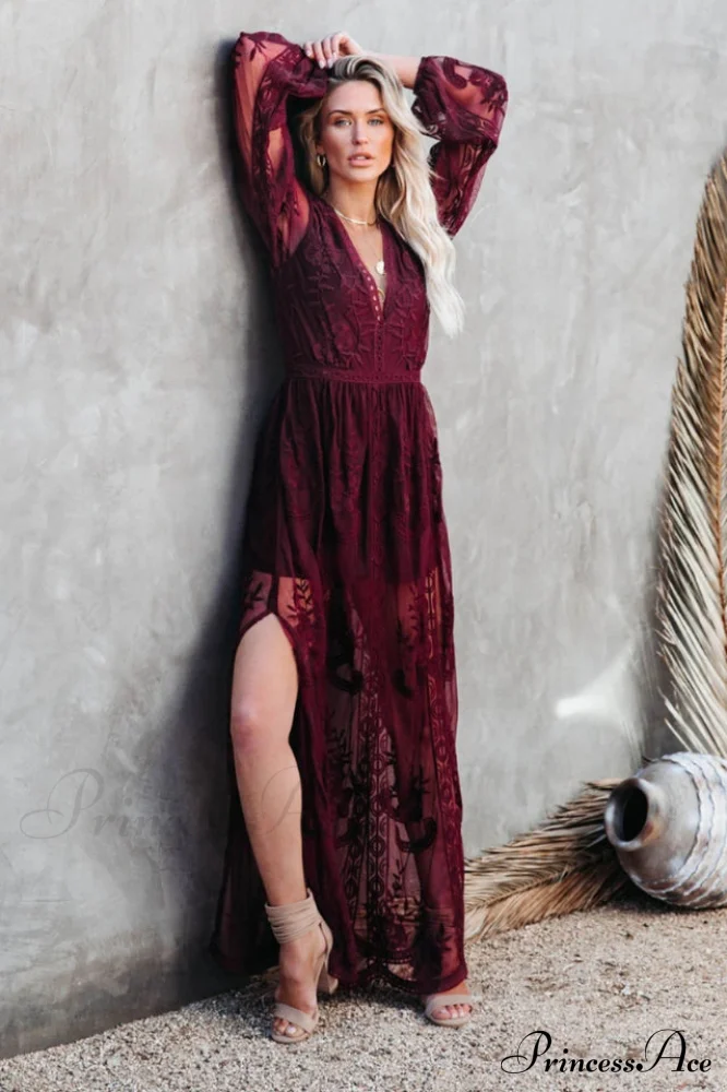 Boho Lace Stylish Maxi Dress - Image 8