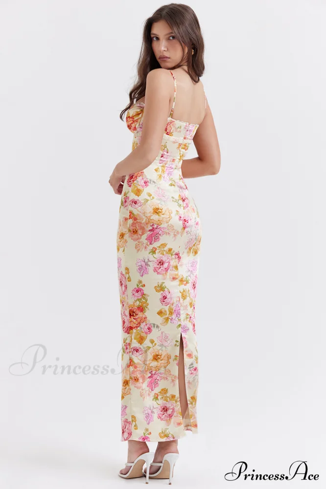 Josefina Ivory Stylish Floral Maxi Dress - Image 7