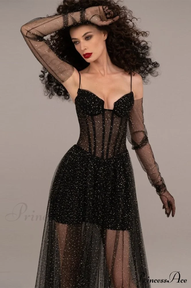 Crystal Embellished Stylish Corset Gown - Image 2