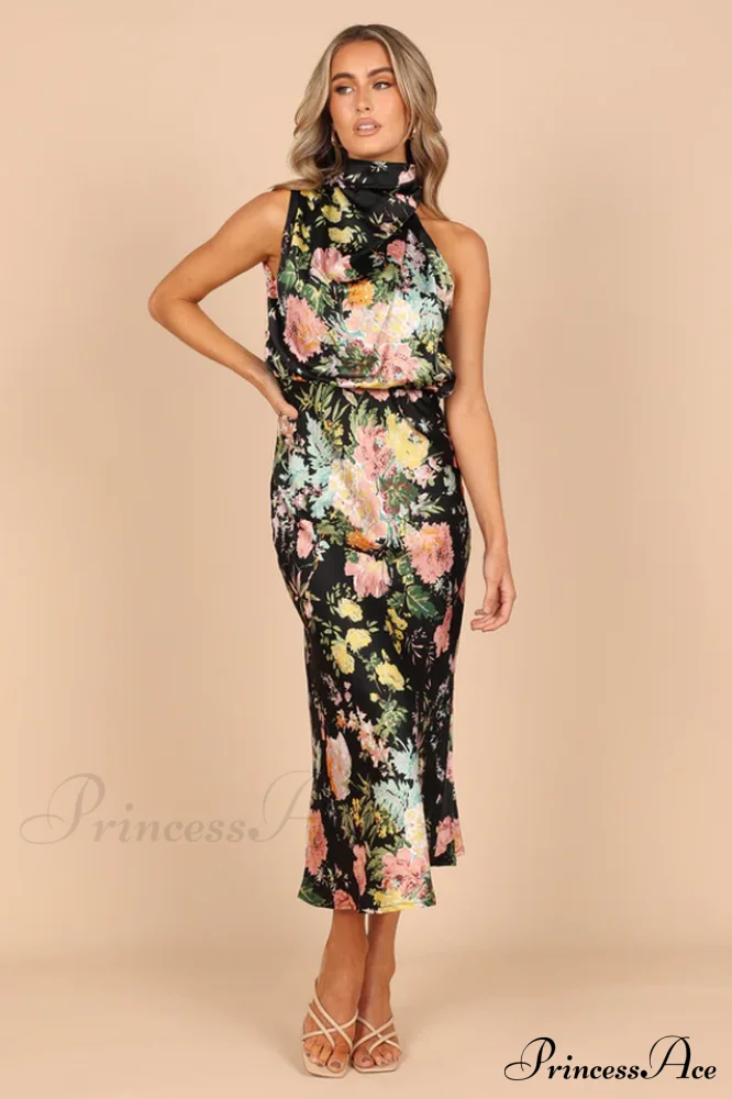 Anabelle Halter Stylish Neck Midi Dress - Image 12
