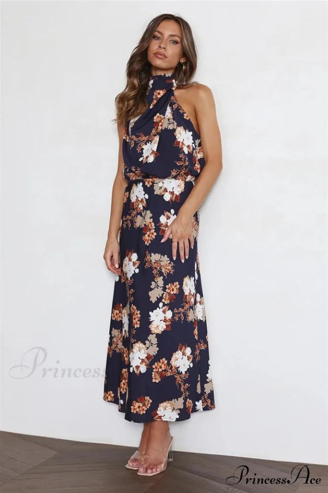 Anabelle Halter Stylish Neck Midi Dress - Image 18