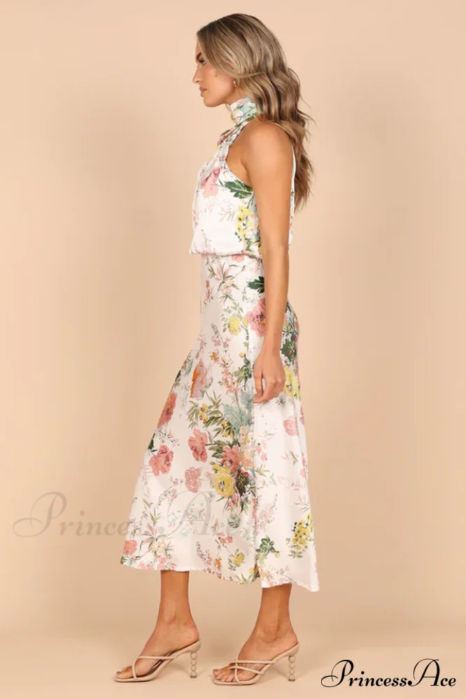 Anabelle Halter Stylish Neck Midi Dress - Image 4