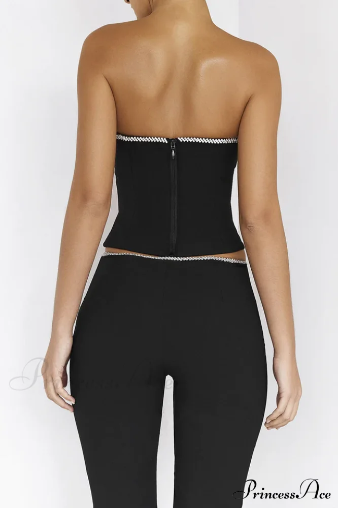 Crystal Trimmed Corset Charming + Embellished Trousers Set - Image 5