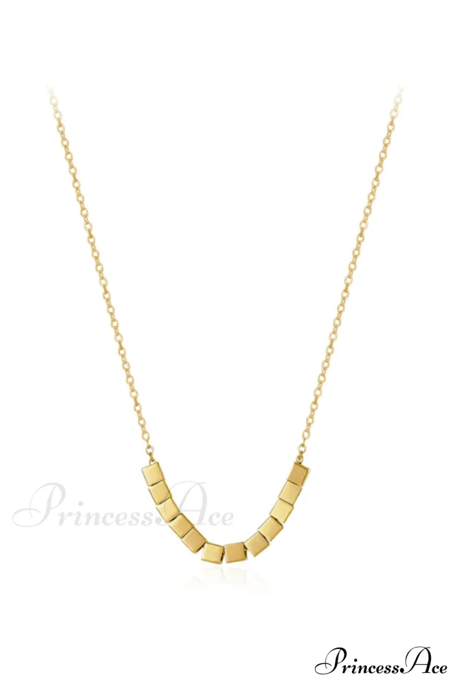 Gold Sugar Stylish Cube Necklace - Image 7