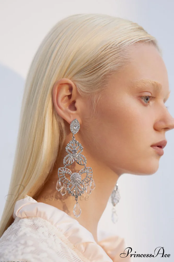 Diamante Elegant Statement Earrings - Image 4