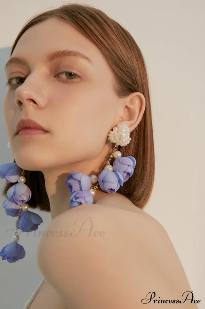 Flower Elegant Drop Earrings - Image 6