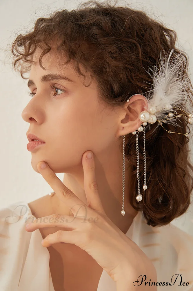 Feather Elegant Tassel Earrings - Image 6
