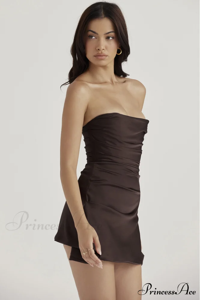 Draped Strapless Stylish Corset Dress - Image 14