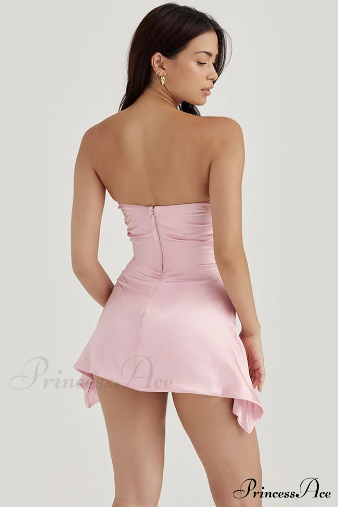 Draped Strapless Stylish Corset Dress - Image 30