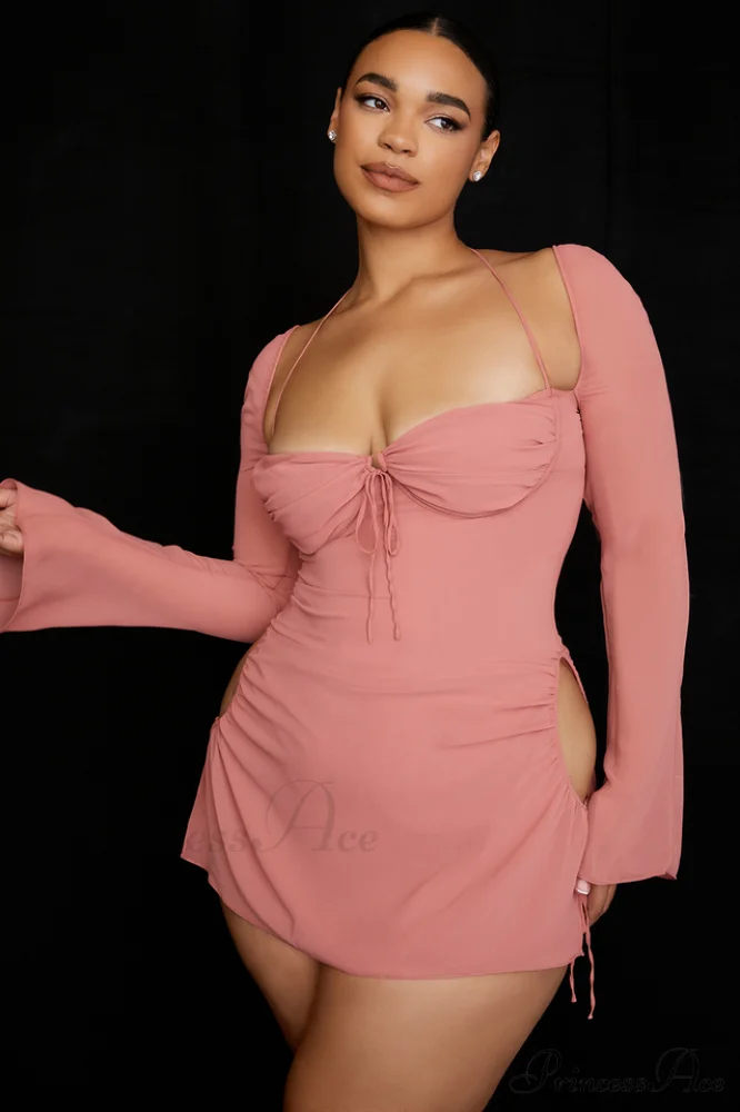 Cutout Halter Stylish Mini Dress - Image 9