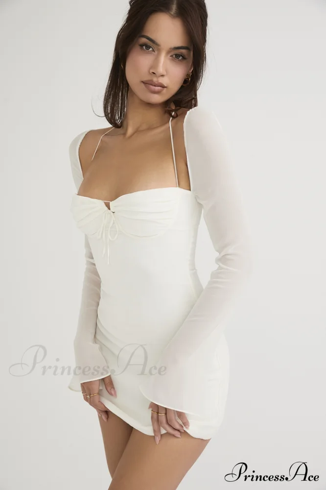 Chiffon Halter Stylish Mini Dress - Image 17