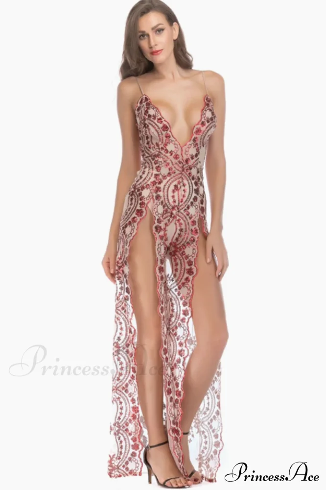 High Slit Backless Charming Boho Cocktail Gown - Image 2