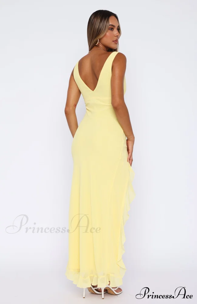 Bianca Slit Stylish Ruffled Maxi Dress - Image 12