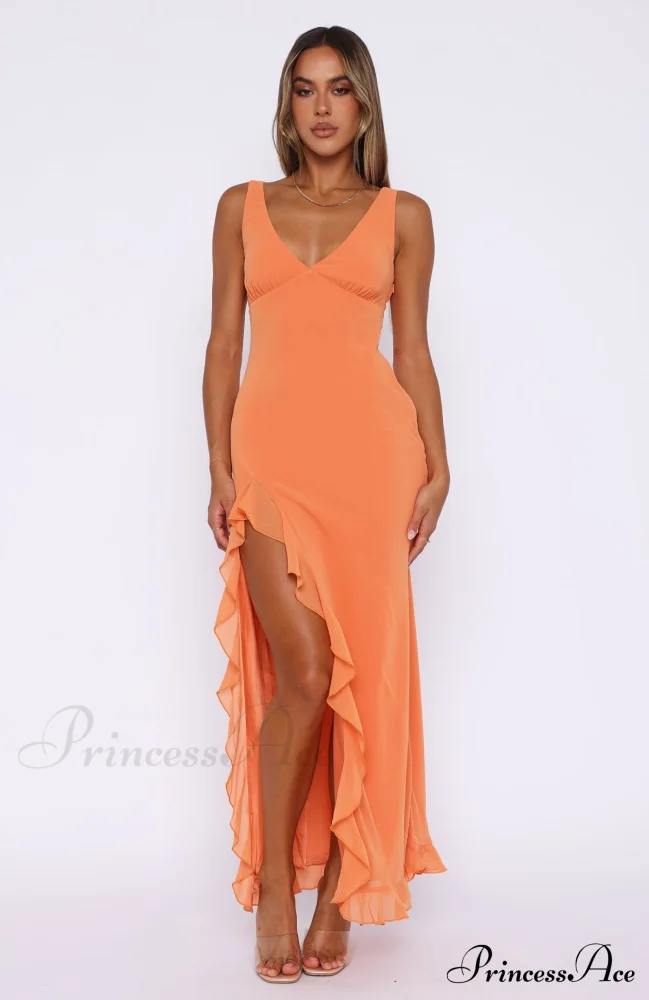 Bianca Slit Stylish Ruffled Maxi Dress - Image 17