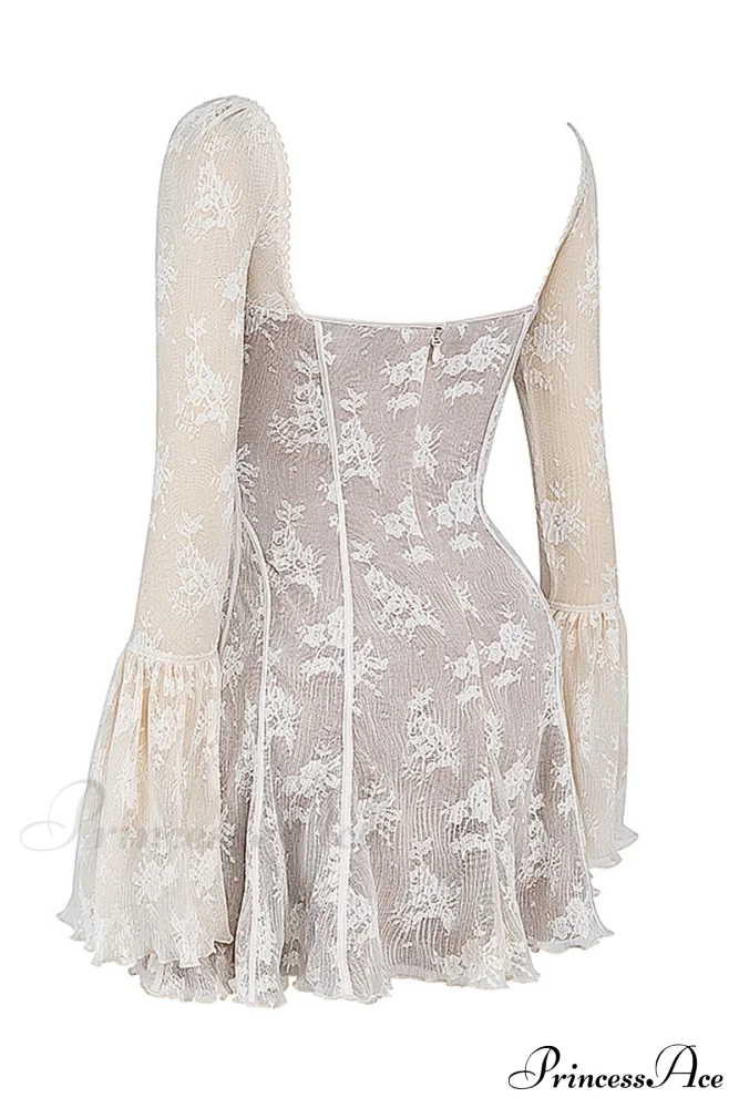 Lace Serenade Flare Charming Sleeve Mini Dress - Image 22