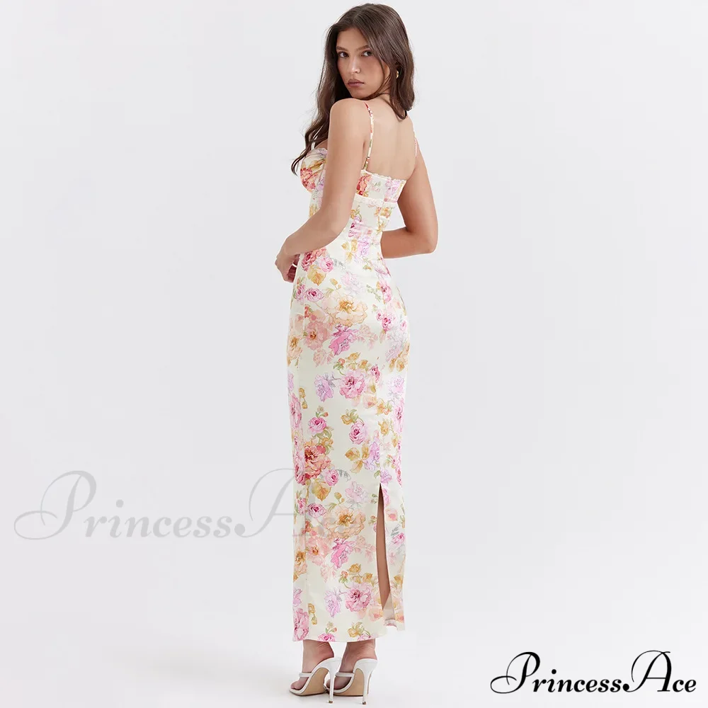 Agness Floral Stylish Maxi Bodycon Dress - Image 7