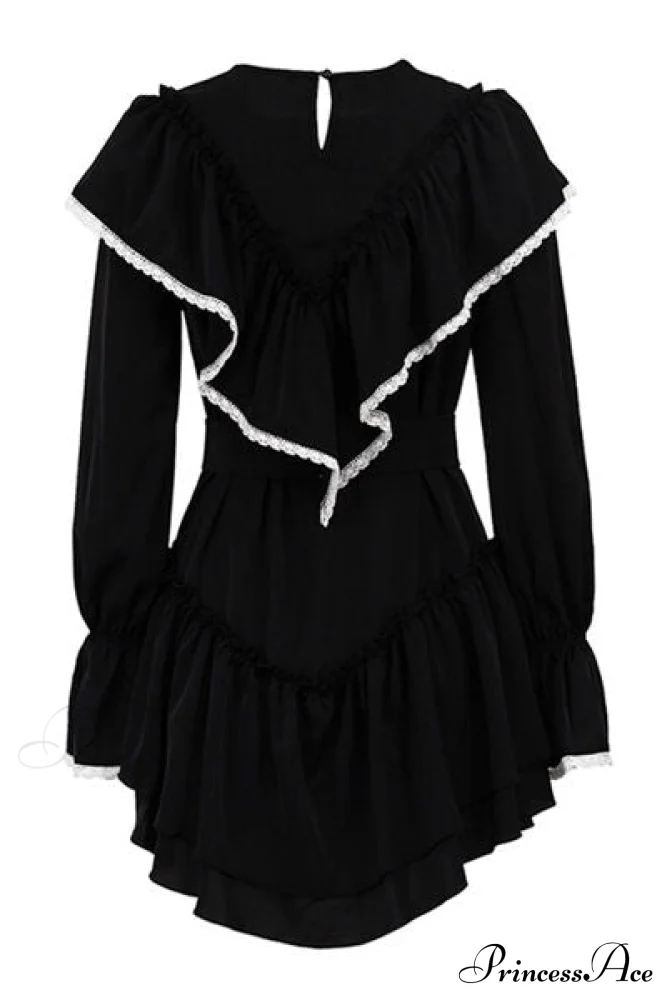 Diva Darling Ruffled Charming Flare Sleeve Mini Dress - Image 5