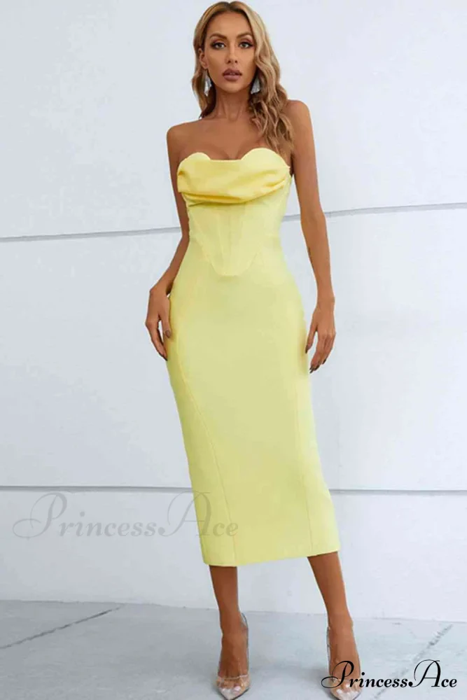 Elegant Enigma Bodycon Charming Corset Cocktail Midi Dress - Image 9