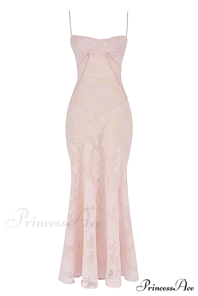 Blush of Elegance Charming Lace Maxi Dress - Image 12