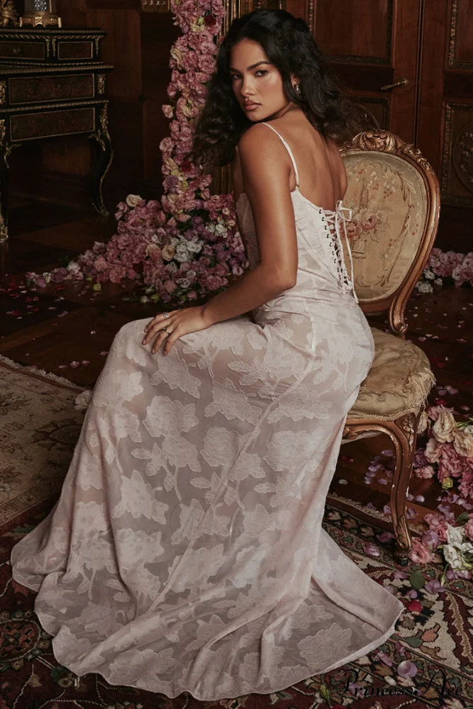 Blush of Elegance Charming Lace Maxi Dress - Image 31