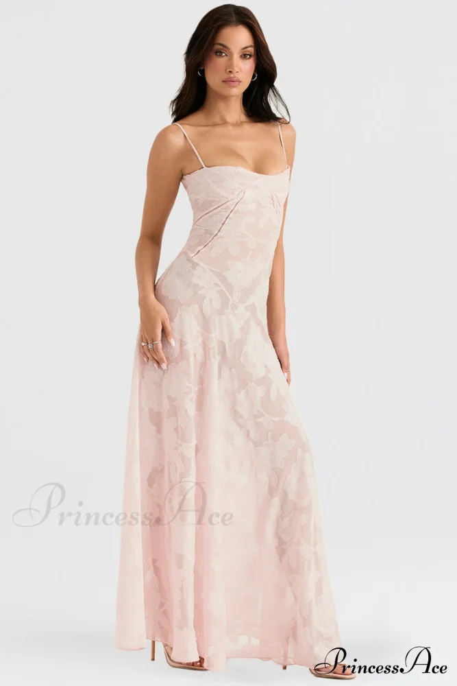 Blush of Elegance Charming Lace Maxi Dress - Image 4