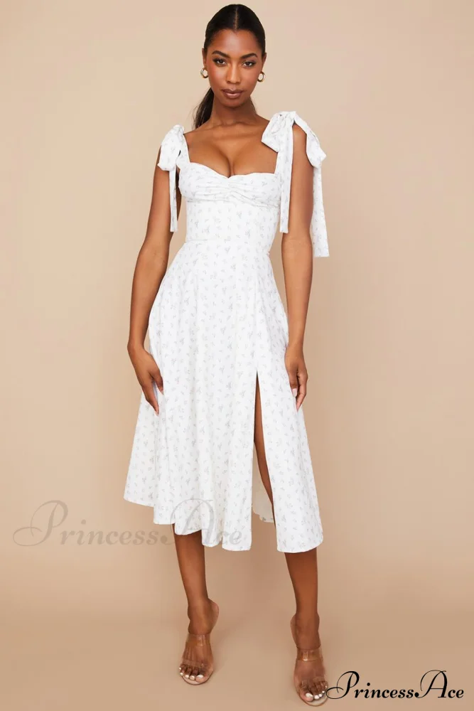 Fleur de Paris Charming Floral Split Midi Dress - Image 11