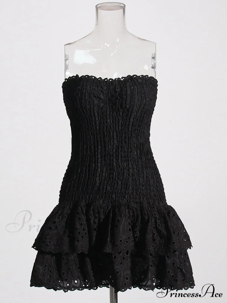 Printed Ruched Stylish Tube Mini Dress - Image 6