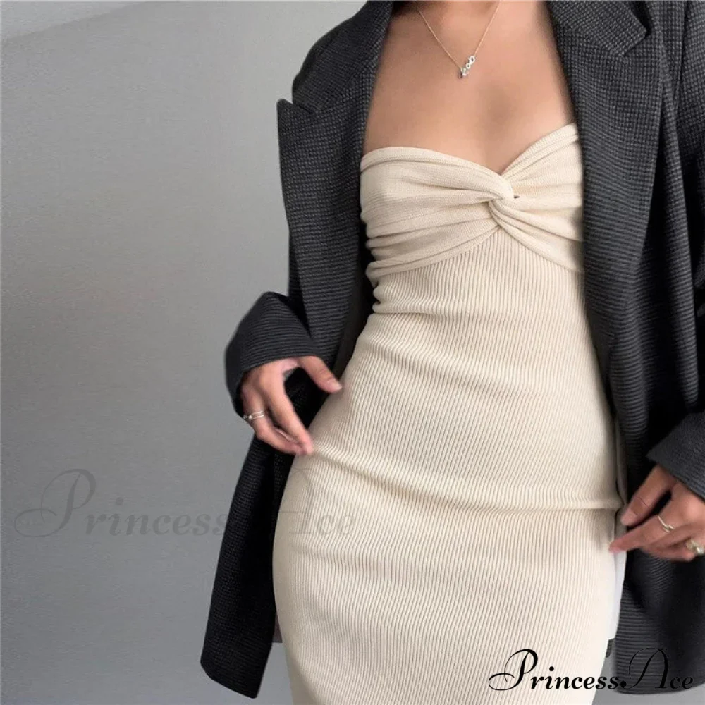 Knit Twisted Stylish Tube Midi Dress - Image 16