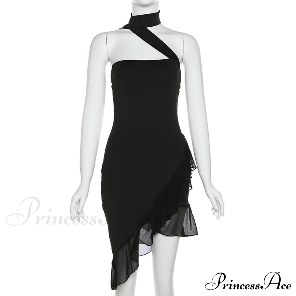 Draped Frill Stylish Tube Mini Dress - Image 12