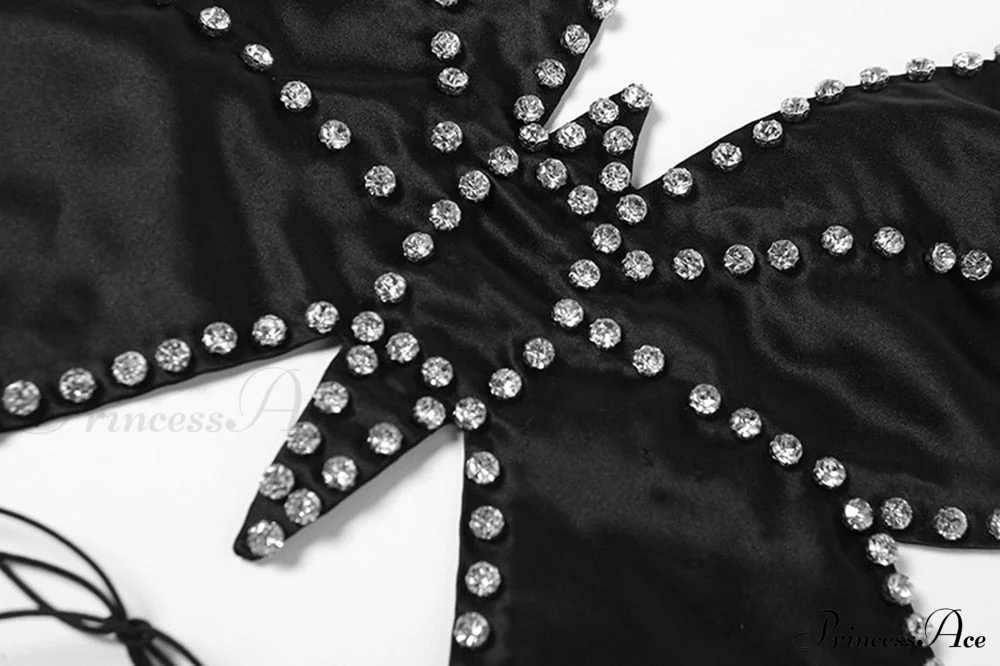 Black Stud Stylish Butterfly Crop Top - Image 13
