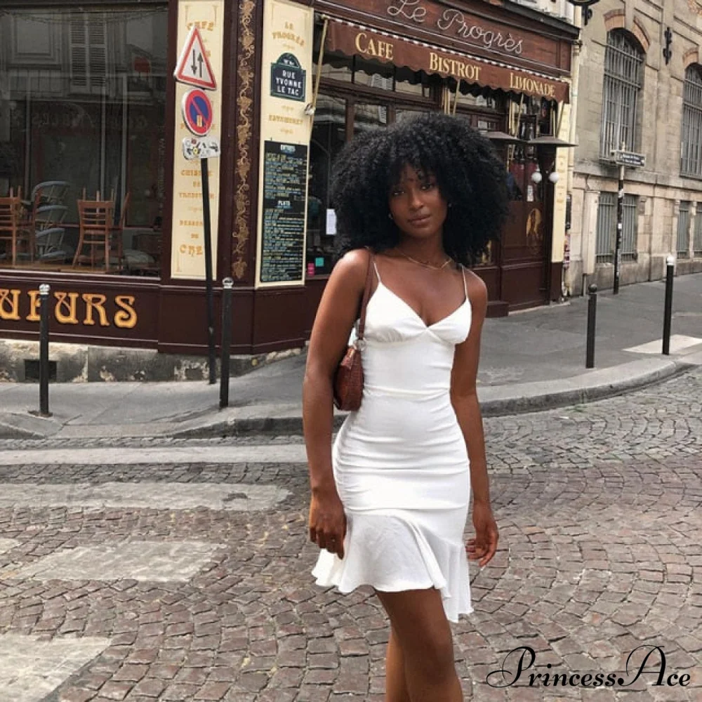 Ruffles Straps Stylish Mini Dress