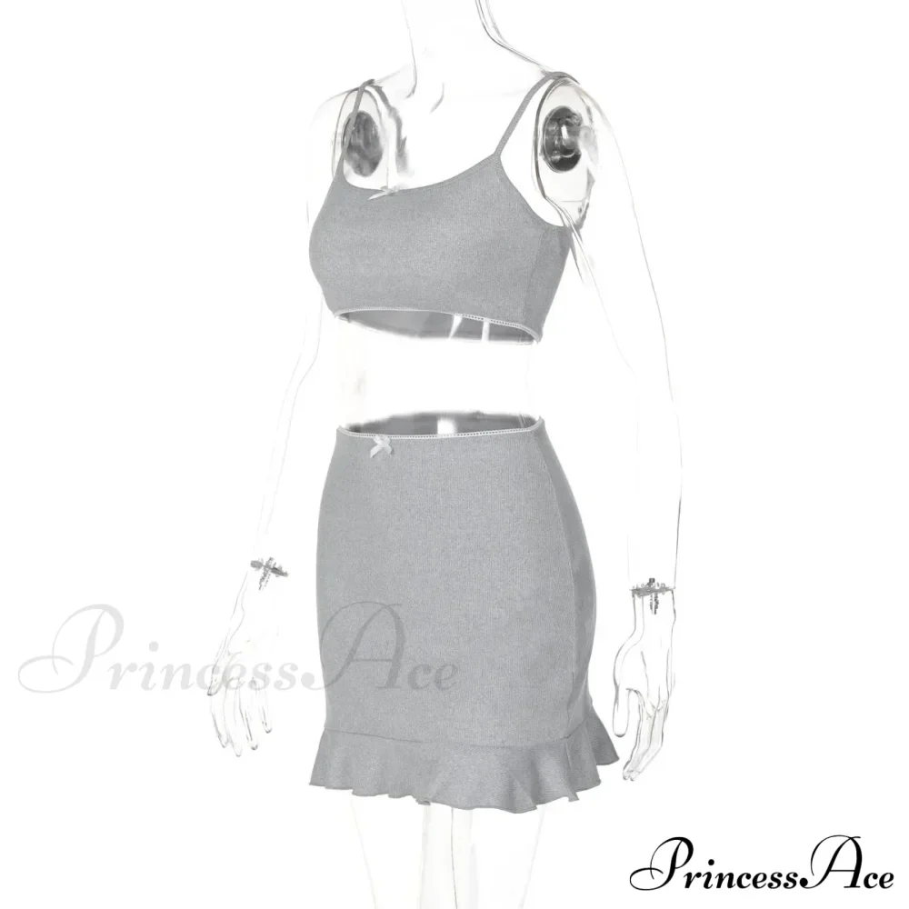 Bow Bralette And Charming Mini Skirt Set - Image 13