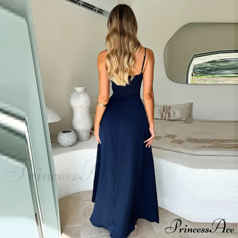 Cami Tie Up Charming Solid Maxi Dress - Image 15