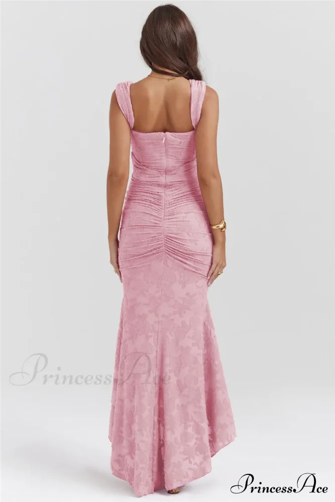 Lace Textured Strap Charming Wrap Midi Dress - Image 14