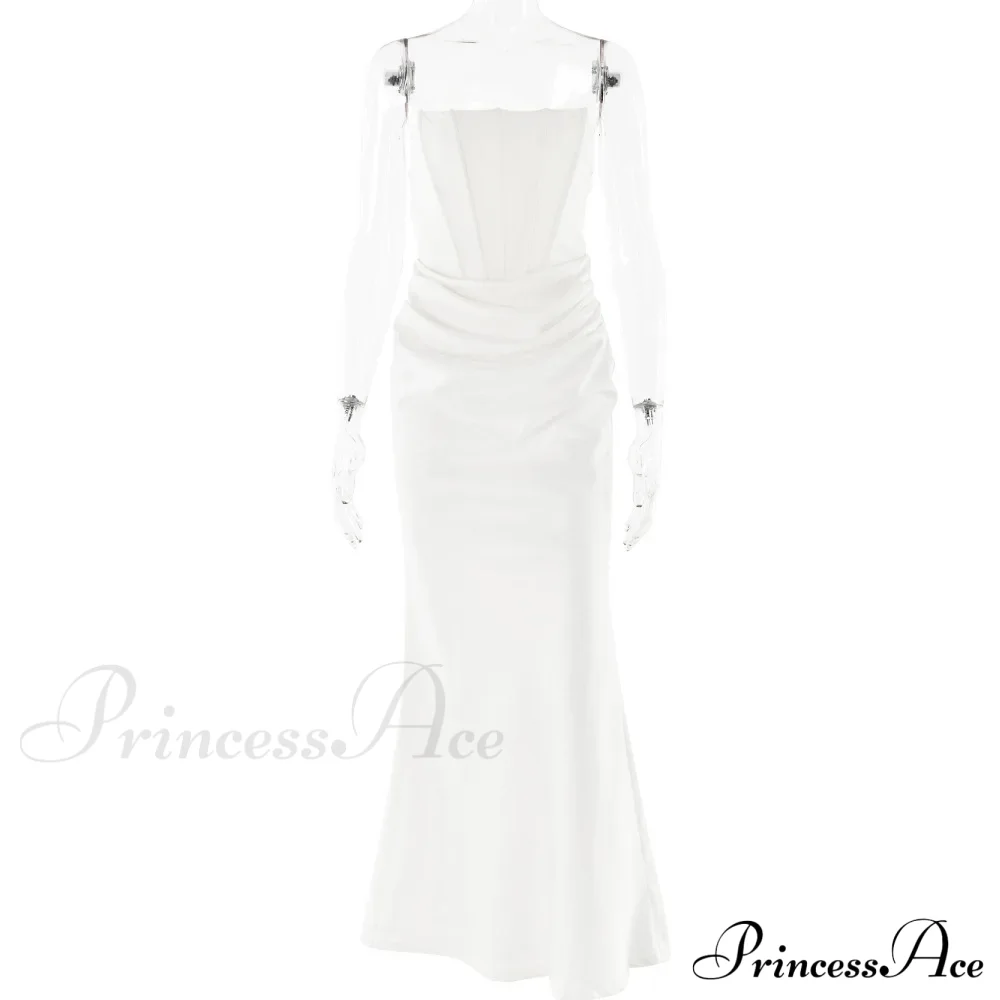 Satin Corset Stylish Maxi Dress - Image 17