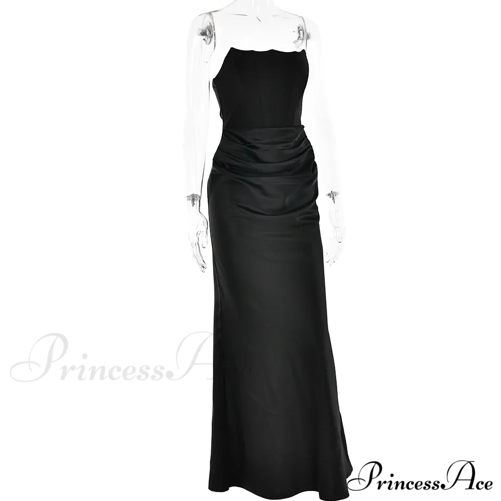 Satin Corset Stylish Maxi Dress - Image 20