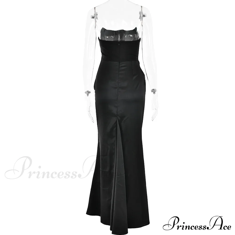 Satin Corset Stylish Maxi Dress - Image 21