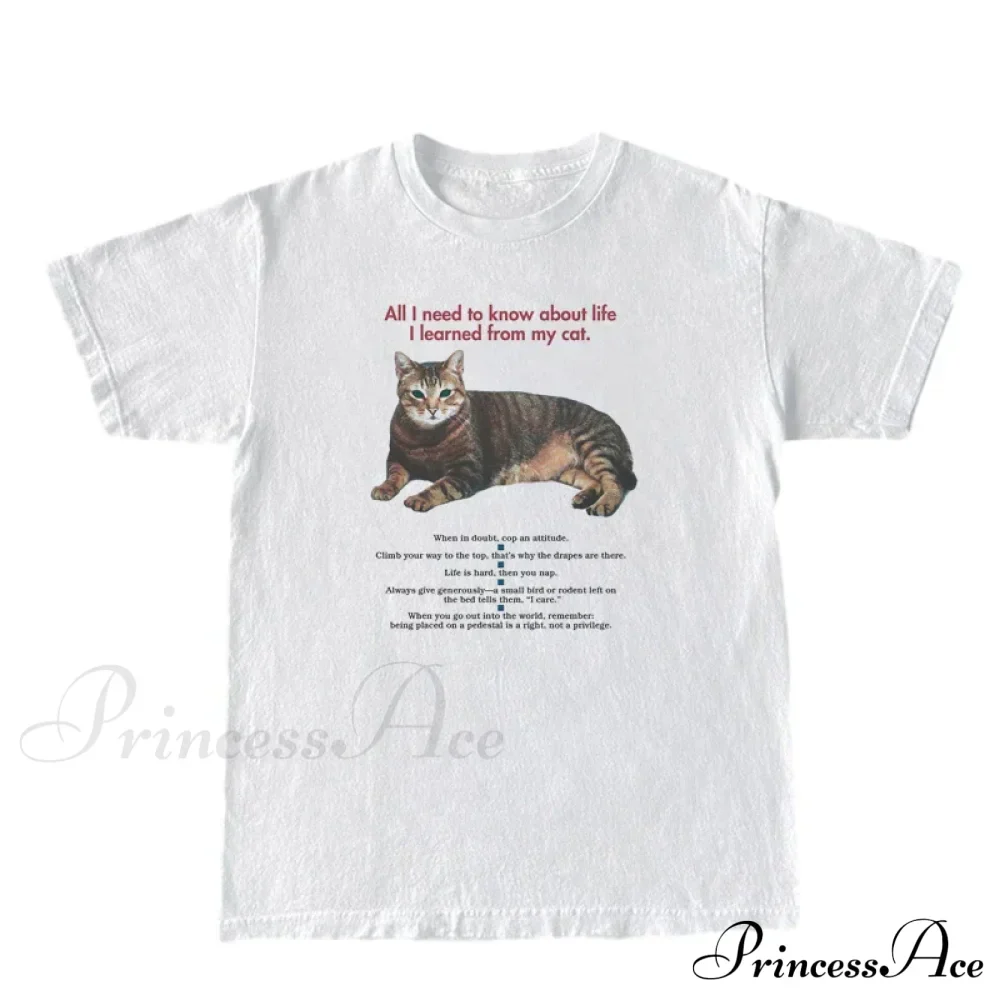 Cat Elegant Quotes GraphicT-Shirt - Image 3