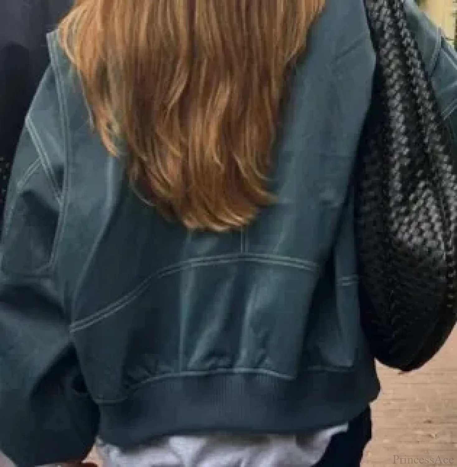 Collar Zipper Stylish Bomber Overshirt Jacket - Image 7