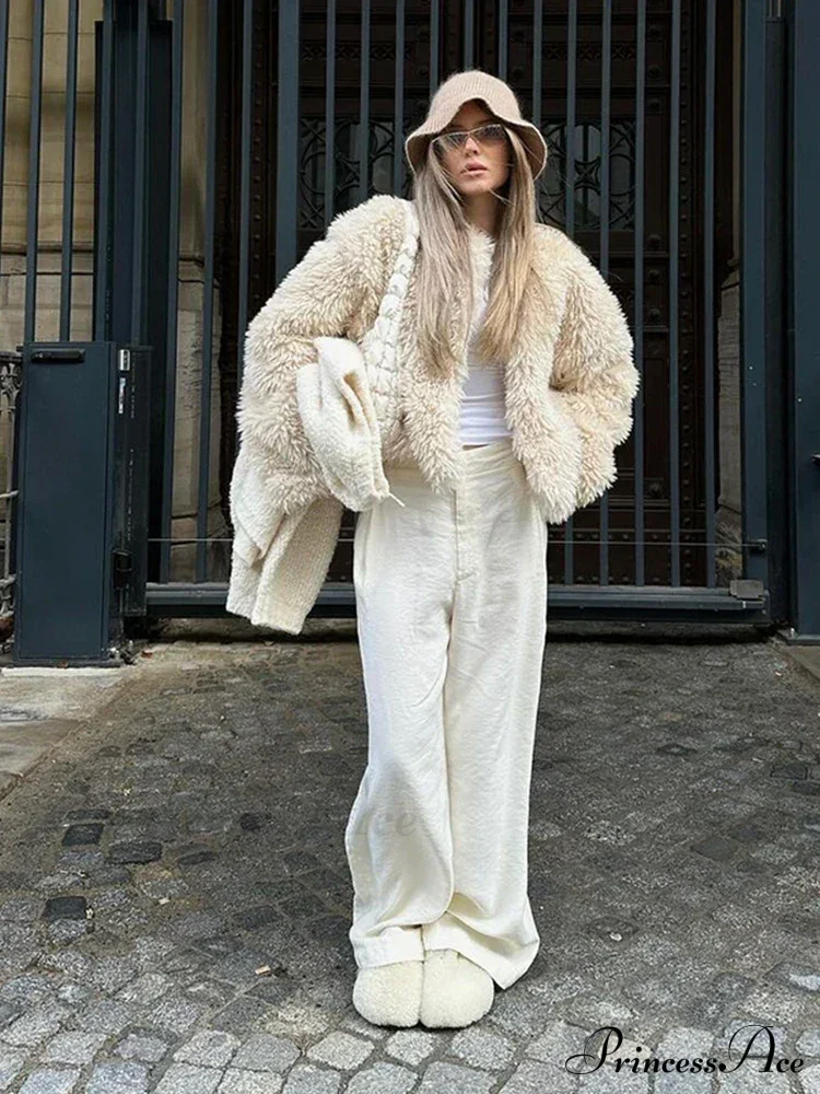 Faux Fur Stylish Fringe Coat - Image 10