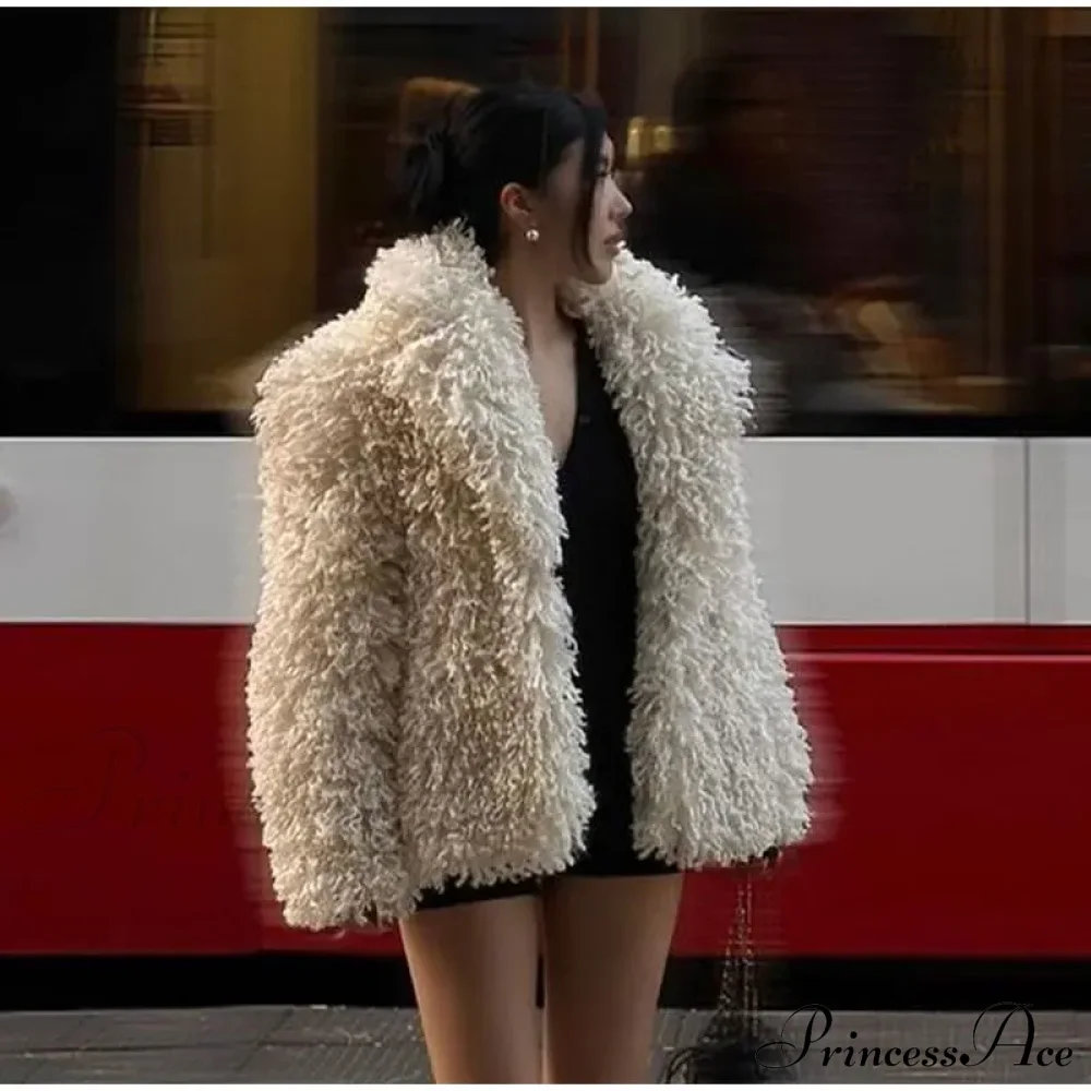 Faux Fur Stylish Fringe Coat - Image 16