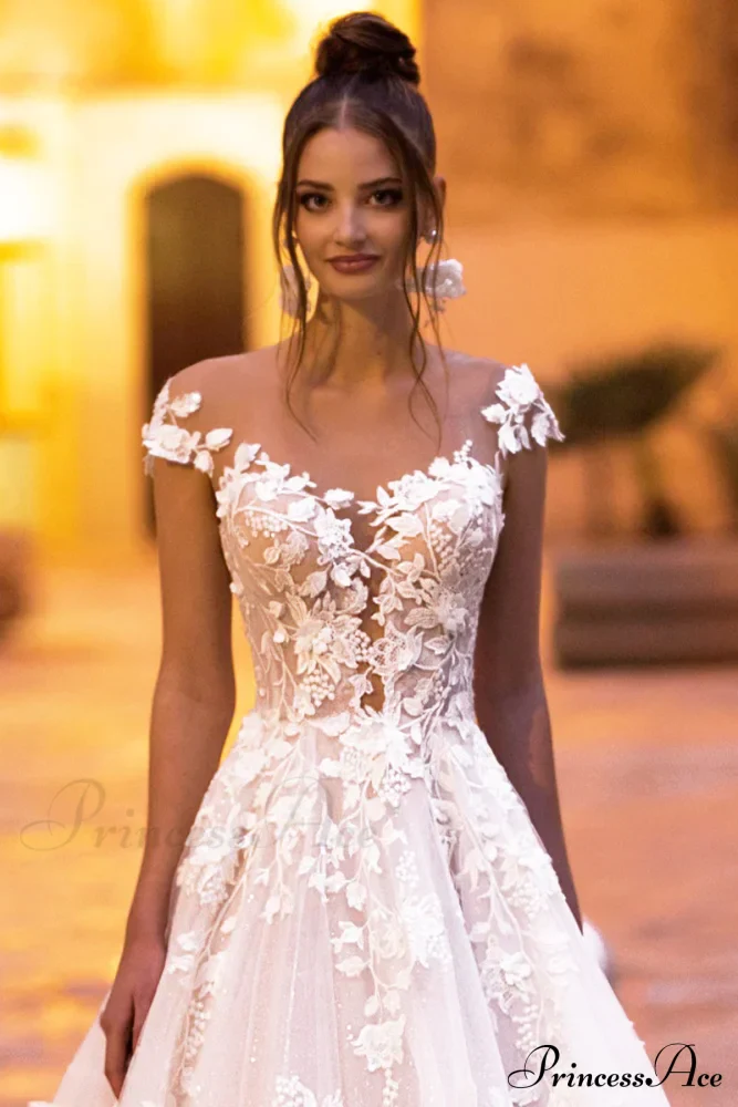 Cecilia Lace Graceful A-Line Wedding Dress - Image 3