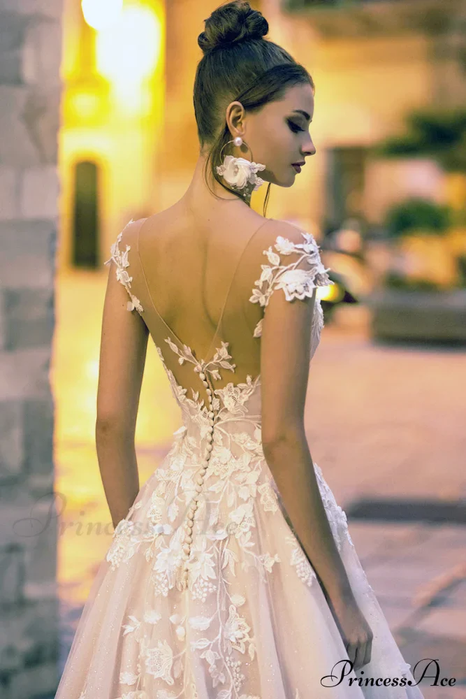 Cecilia Lace Graceful A-Line Wedding Dress - Image 4