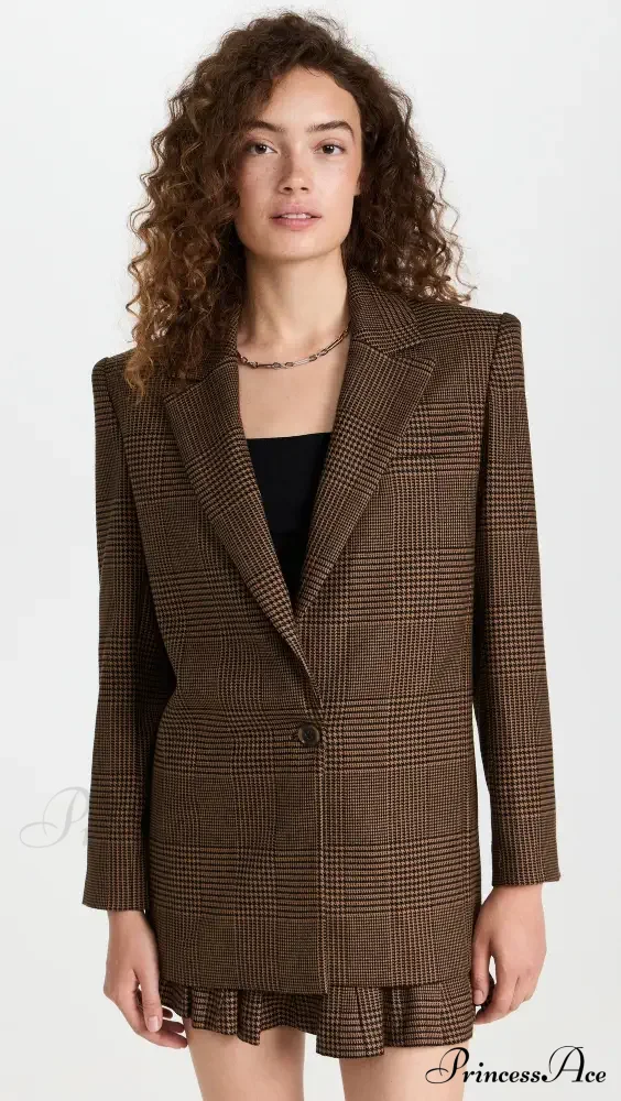Alice + Olivia Plaid Graceful Blazer And Skirt Set - Image 3