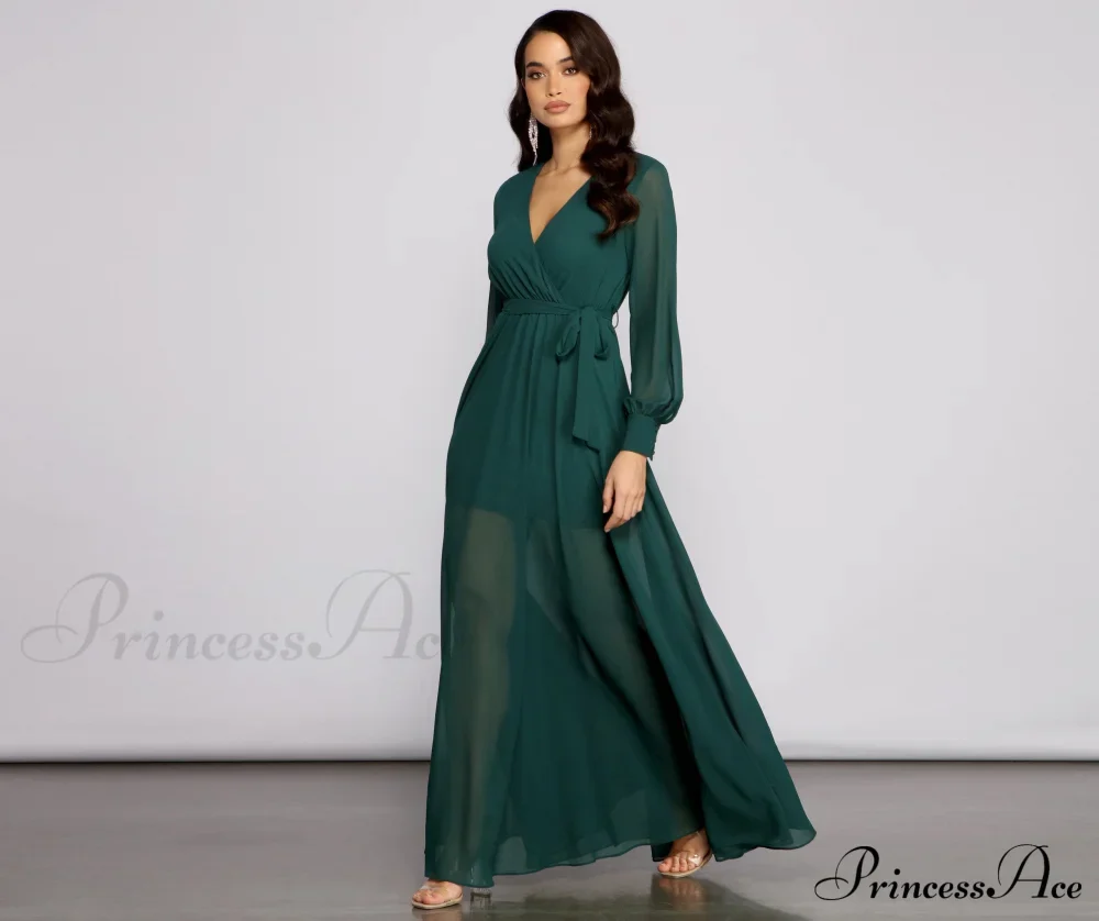 Bryn Chiffon Stylish A-Line Formal Dress - Image 8