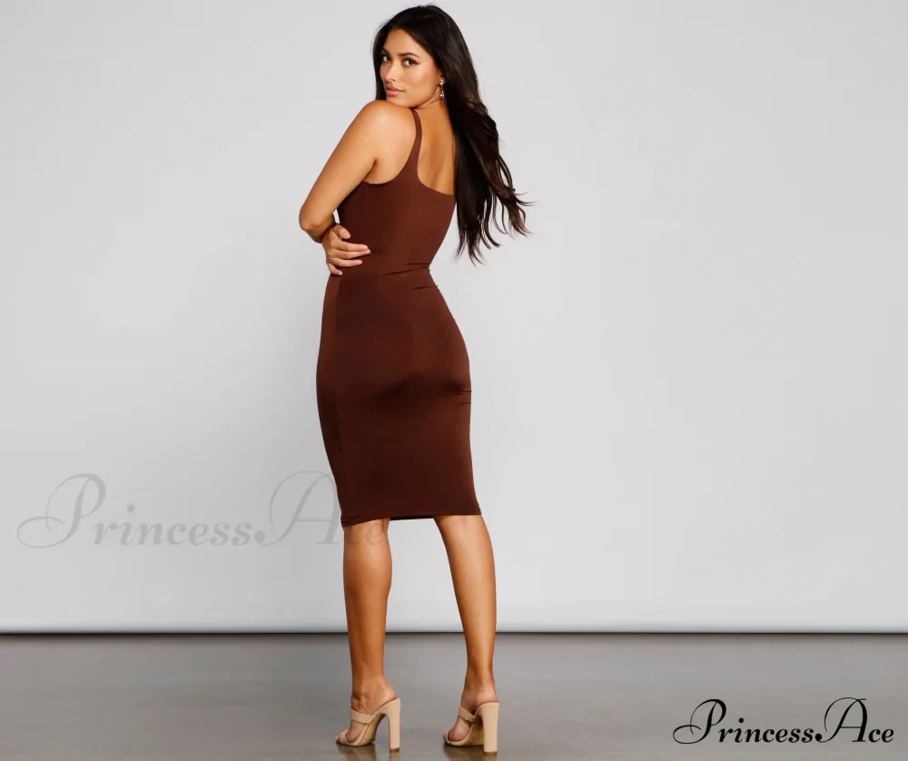 Bring On Basics Charming Sleeveless Midi Dress - Image 2