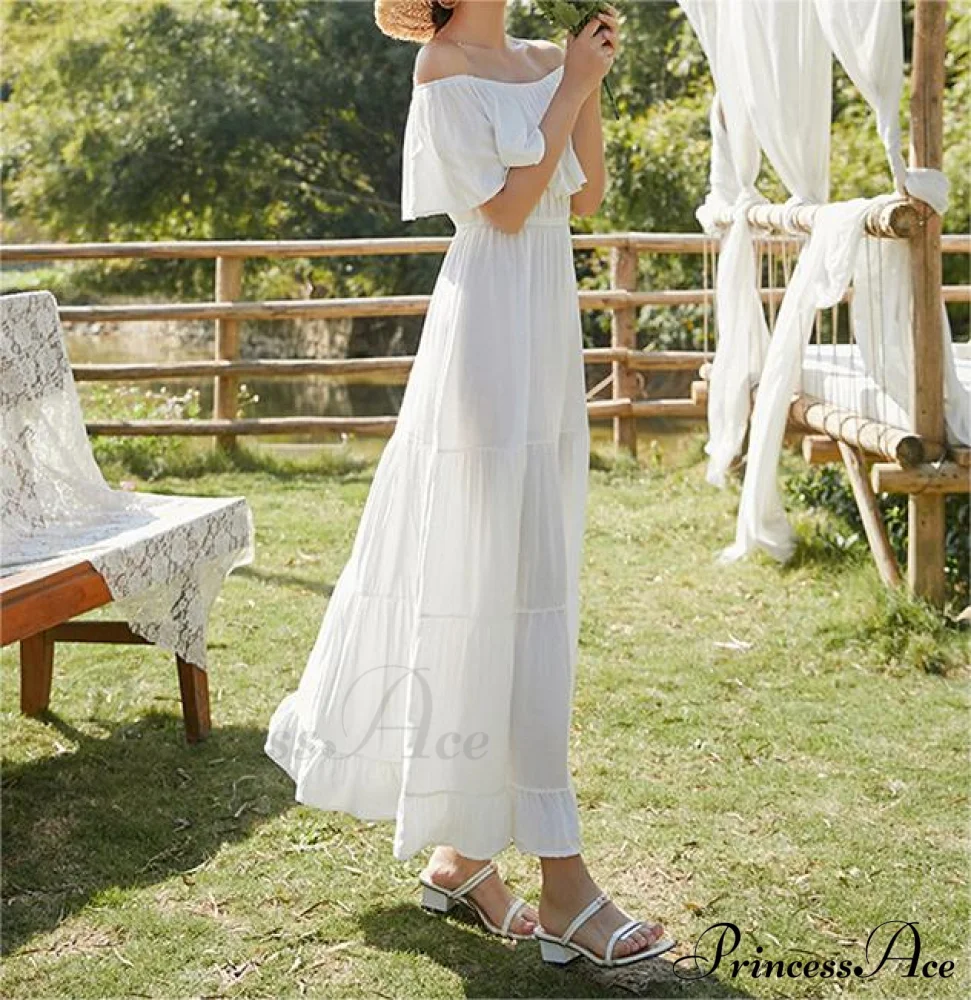 Ruffled Romance Off Charming The Shoulder Maxi Dress - Image 3