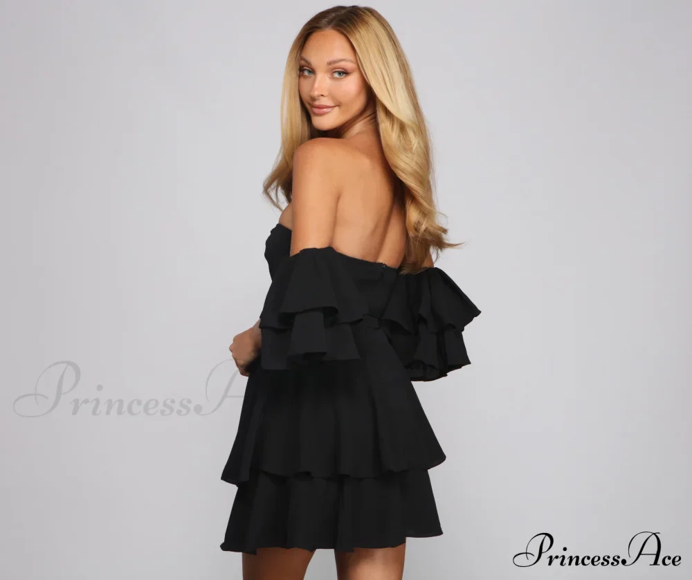 Ravishing Ruffles Stylish A-Line Mini Dress - Image 2