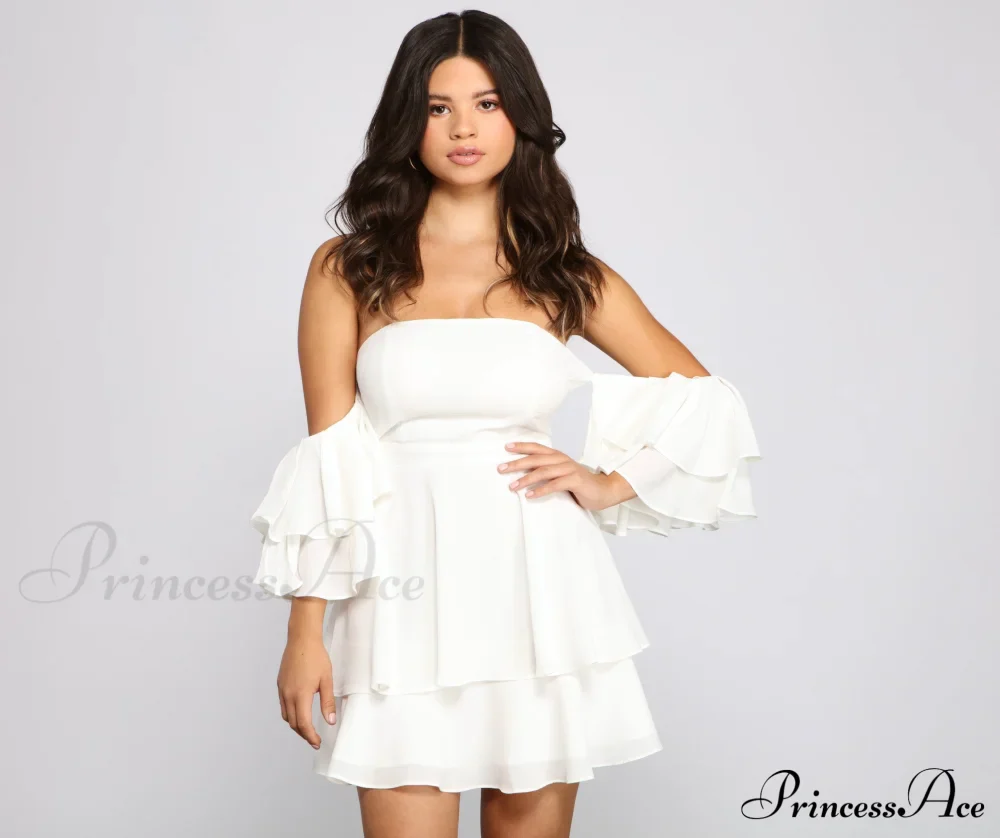 Ravishing Ruffles Stylish A-Line Mini Dress - Image 5