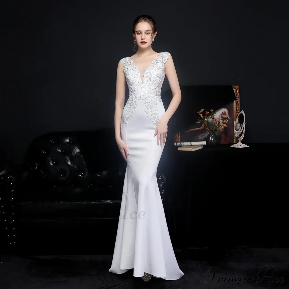 Amelia embroidered Stylish sequined fishtail dress